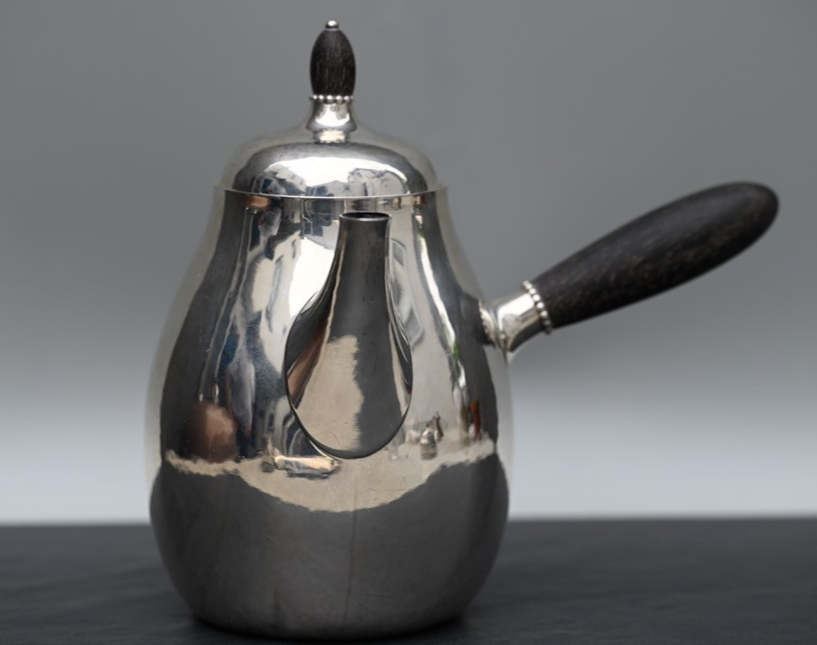 Georg Jensen Sterling Silver 3-Piece Tea / Coffee Set with Blossom Pattern Tray8