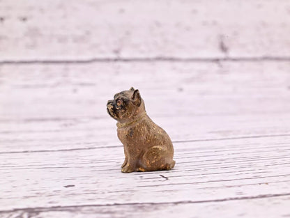 Super Tiny Antique Austrian Vienna Cold Painted Bronze Figure of Detailed Pug7