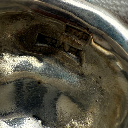 Vintage Textured Weighted Sterling Silver Ring Stamped Israel4