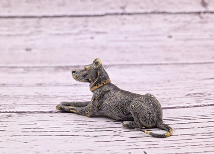 Antique Austrian Vienna Cold Painted Bronze Figure of Life-like Great Dane Dog1
