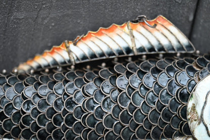 Amazing Life - Size Chinese Enameled Export Silver Articulated Koi Fish4