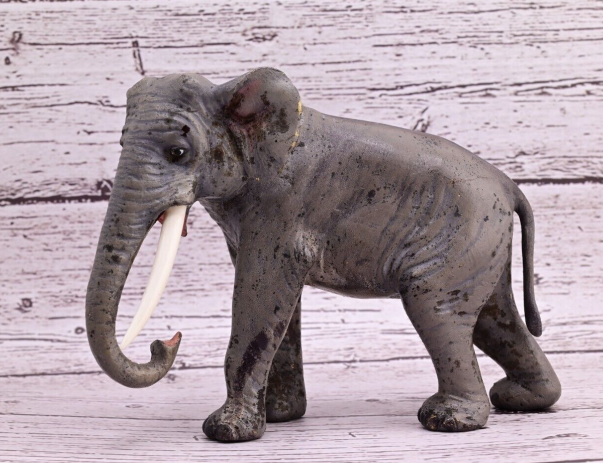 Stunning Large Antique Austrian Vienna Cold Painted Bronze Figure of Elephant7