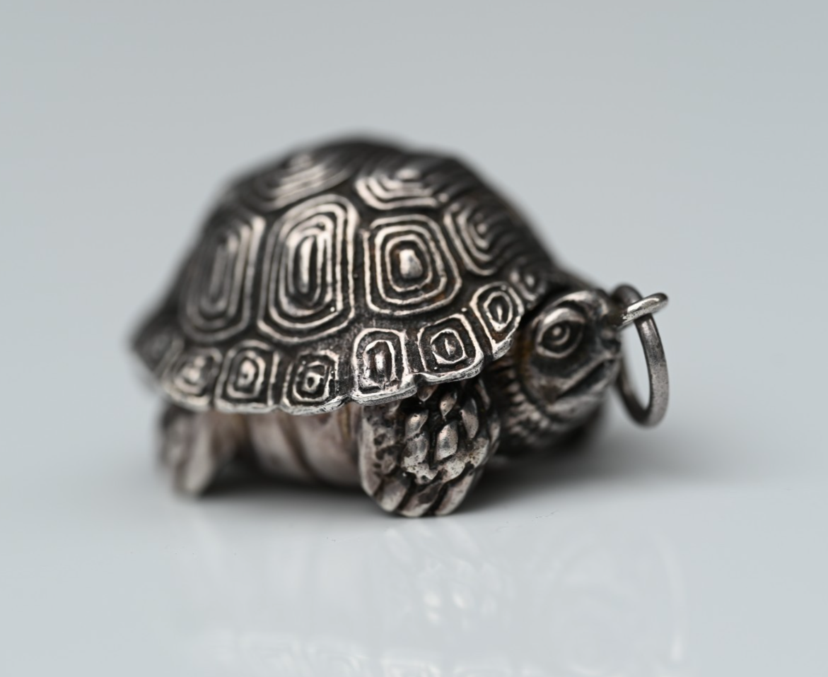 Awesome Sterling Silver Tortoise Pendant with Hidden Compartment0