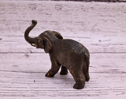 Early Antique Austrian Vienna Cold Painted Bronze Figure of Young Elephant6