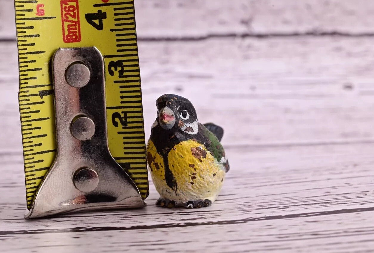 Early Antique Vienna Cold Painted Bronze Figure of Cute Small Great Tit Bird8