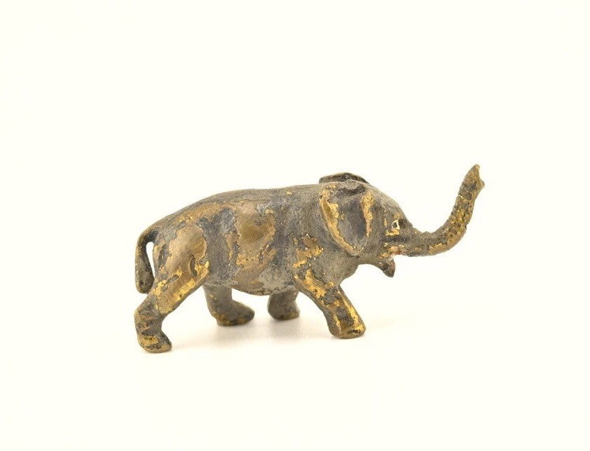 Cute Small Austrian Vienna Cold Painted Bronze Figure of Elephant1