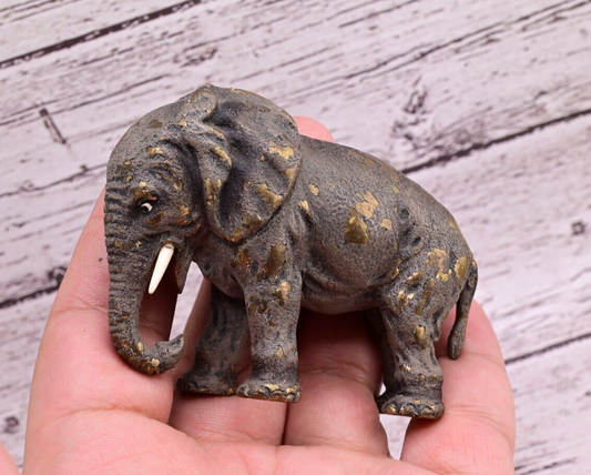 High Quality Antique Austrian Vienna Cold Painted Bronze Figure of Elephant0