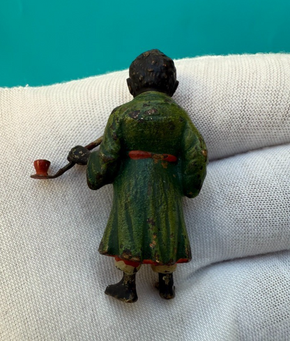 Rare Antique 19th C. / 1900s Austrian Vienna Cold Painted Rich Black Man Smoking5