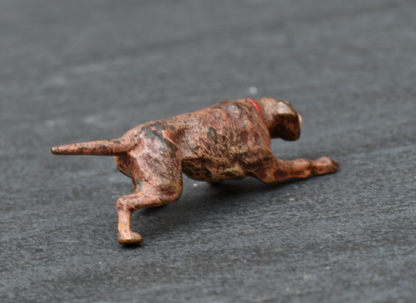 Miniature Antique Austrian Vienna Cold Painted Bronze Figure of Foxhound Dog3