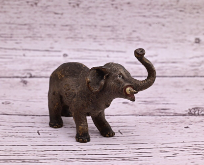 Early Antique Austrian Vienna Cold Painted Bronze Figure of Young Elephant3