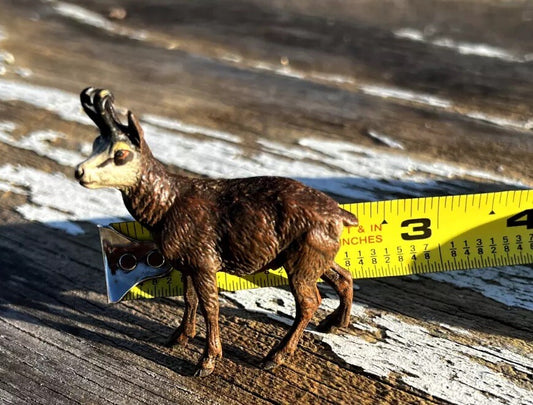 Stunning Antique Austrian Vienna Cold Painted Bronze Figure of Goat1