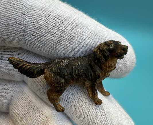 Cute Small Austrian Vienna Cold Painted Bronze Figure of Labrador Dog0