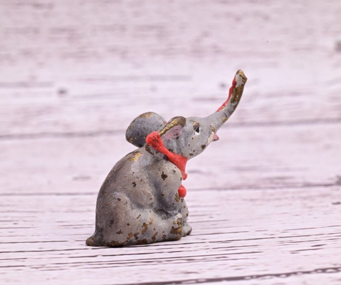 Original Miniature Antique Austrian Vienna Cold Painted Bronze of Elephant1