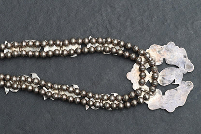 Stunning Native American Zuni Squash Blossom Necklace w/ Shell & Turquoise Owls8
