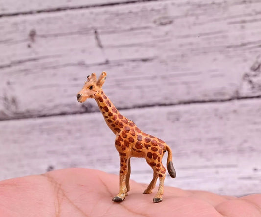 Lovely Antique Austrian Vienna Cold Painted Bronze Figure Little Giraffe0