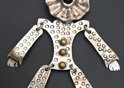 Fun Vintage Taxco Mexico 925 Sterling Silver Articulated Clown Brooch Pin3