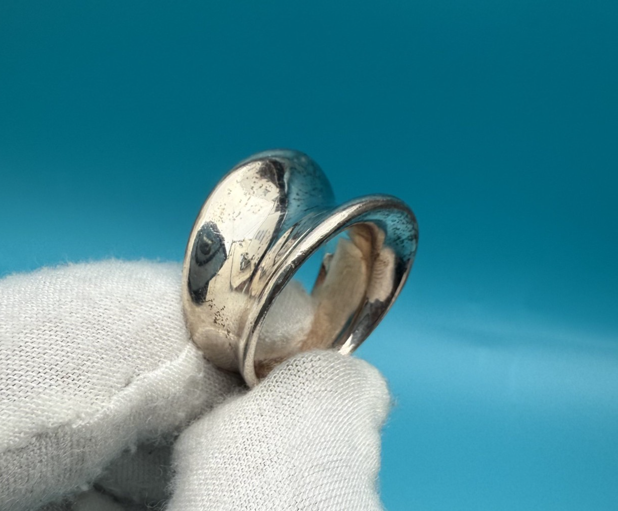Sturdy Solid Sterling Silver Ring by Milor Italy2