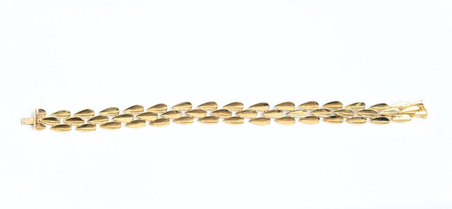 Hard to Find Designer Robert Lee Morris 18K Yellow Gold Dart Motif Bracelet3