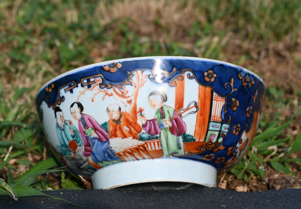Genuine Chinese Antique Early Qing Dynasty Hand Painted Export Porcelain Bowl1