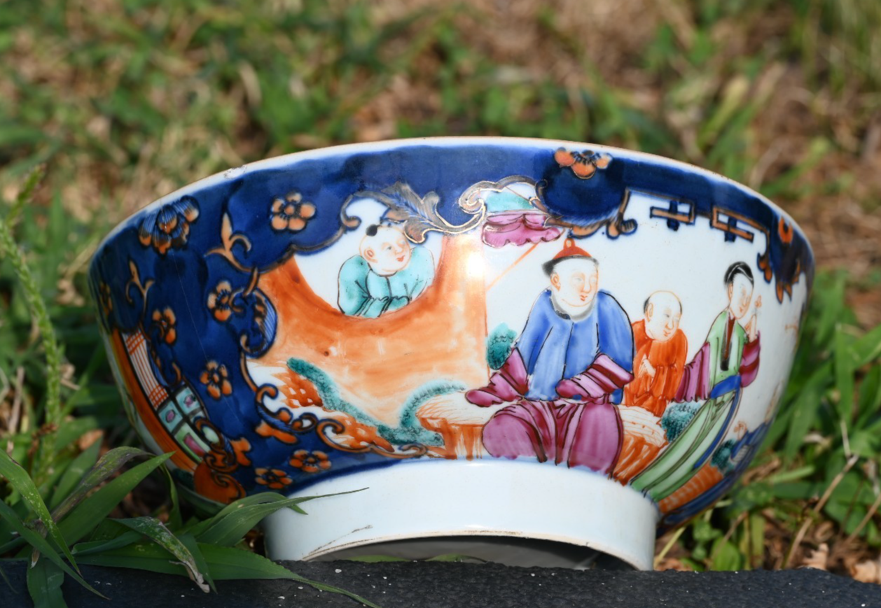 Genuine Chinese Antique Early Qing Dynasty Hand Painted Export Porcelain Bowl4