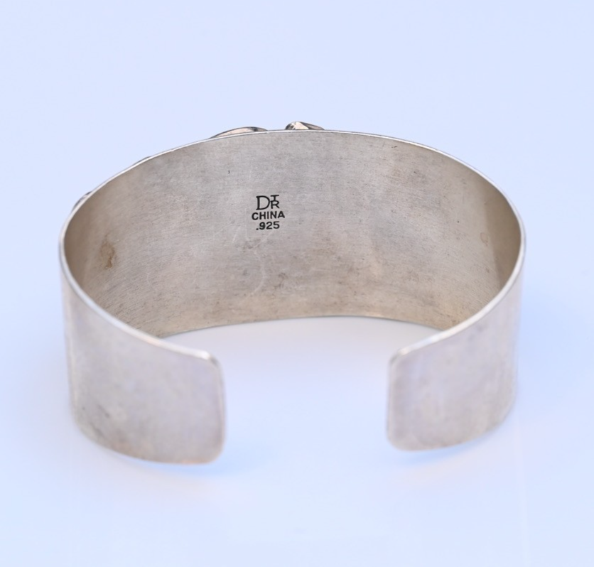 Jay King Desert Rose Trading Sterling Silver Cuff Bracelet with Onyx & Pearls3