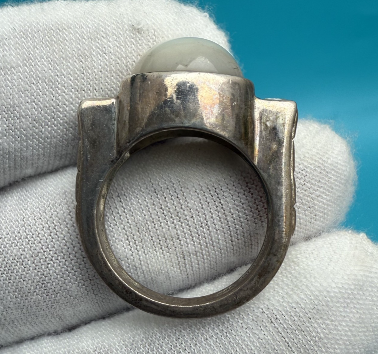 Genuine Judith Ripka Sterling Silver & Mother of Pearl Ring1