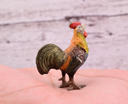 Gorgeous Antique Austrian Vienna Cold Painted Bronze Figure of Rooster5