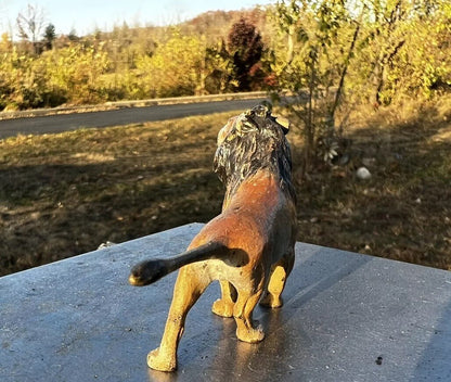 Wonderful Antique Austrian Vienna Cold Painted Bronze Figure of Lion5