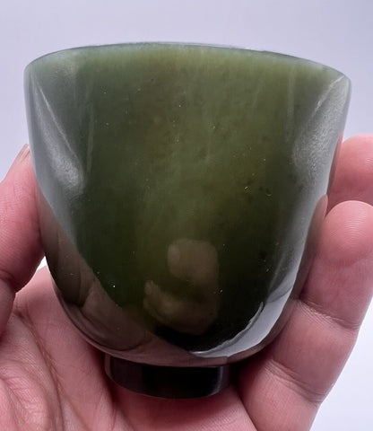 Very Rare & Genuine Chinese Antique 18th C. Qianlong Jade Cup Mark & Period0