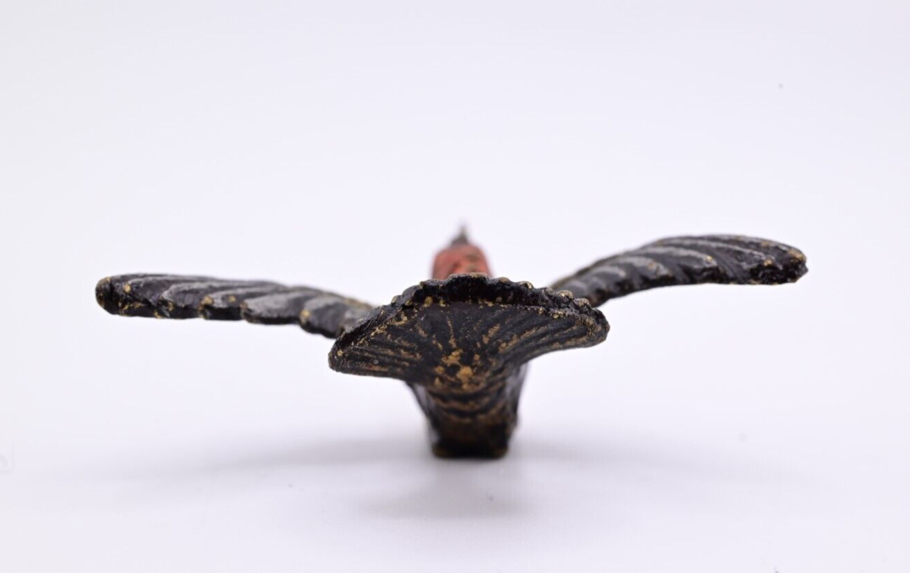 Rare Form Antique Austrian Vienna Cold Painted Bronze Figure of Hummingbird3