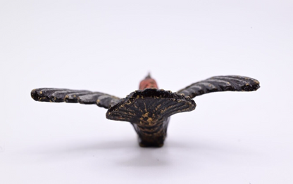 Rare Form Antique Austrian Vienna Cold Painted Bronze Figure of Hummingbird3