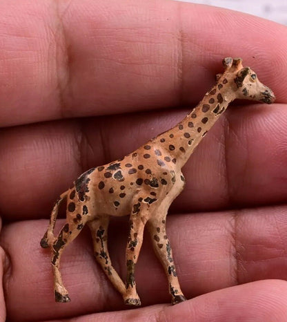 Nice Old Antique Austrian Vienna Cold Painted Bronze Figure of Giraffe6