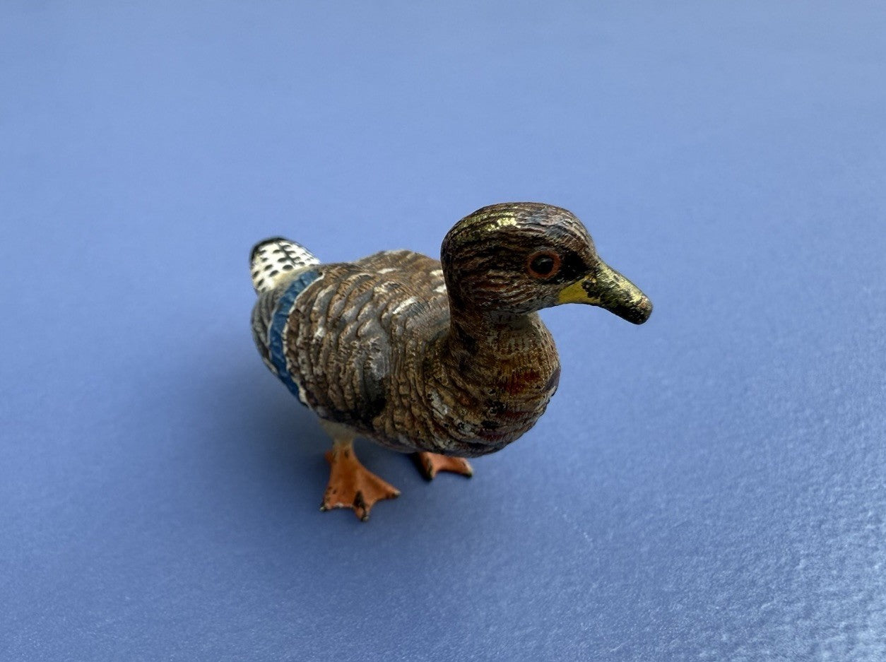 Life-Like Antique Austrian Vienna Cold Painted Bronze Figure of Duck5