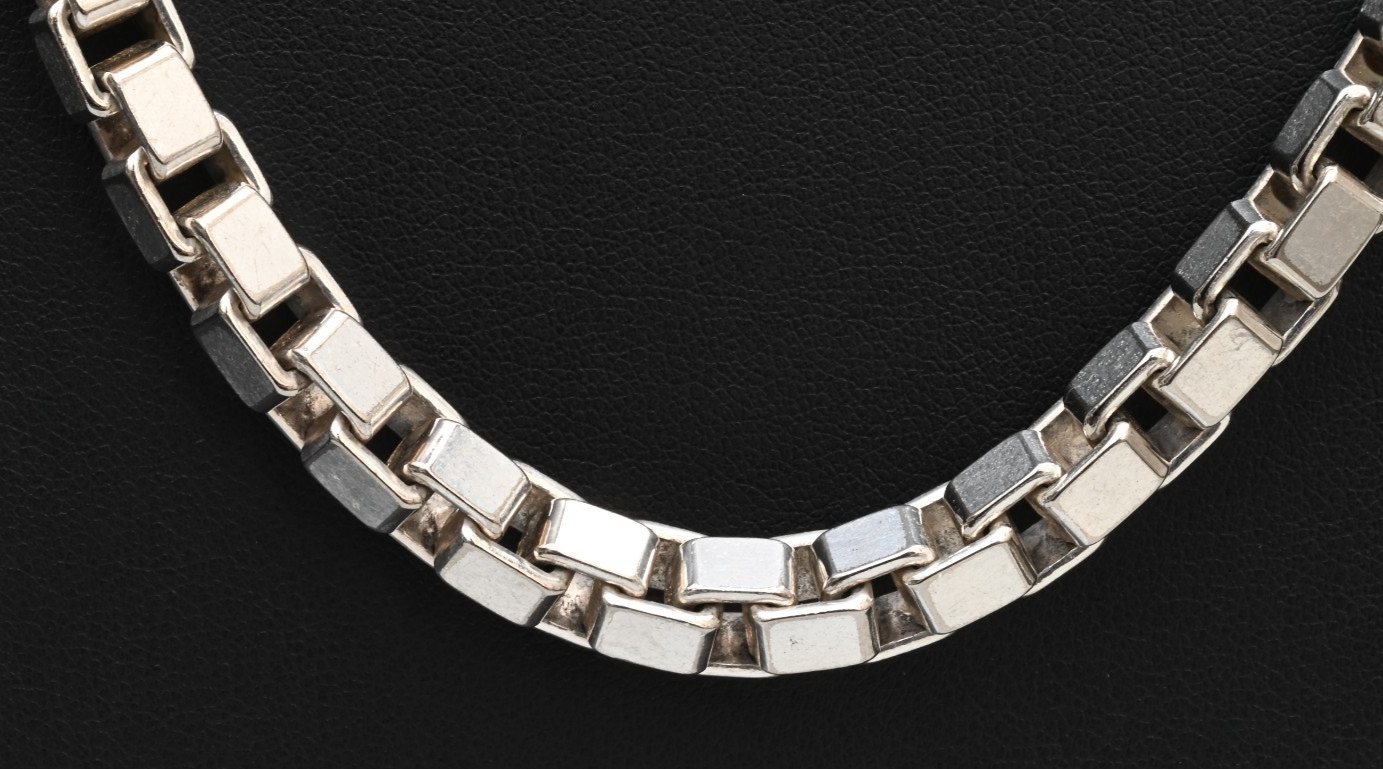 Heavy Unisex Italian Sterling Silver 22" L  7 mm Box / Rolo Link Chain Necklace1