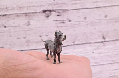Early Antique 1900s Austrian Vienna Cold Painted Bronze Figure of Great Dane Dog3