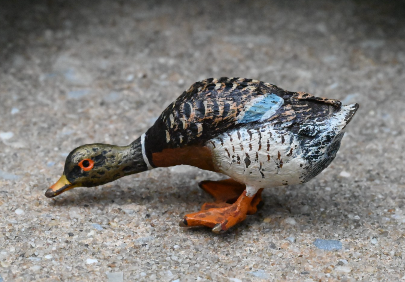 Lovely Antique Austrian Vienna Cold Painted Bronze Figure of Mallard Duck1