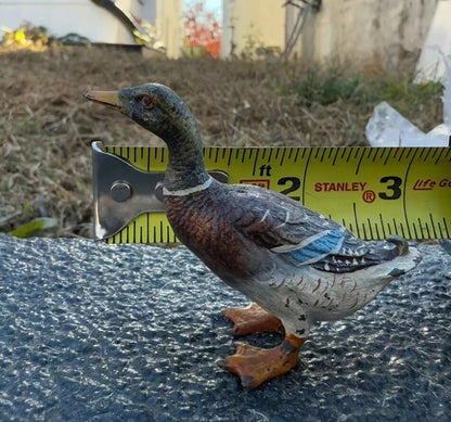 Wonderful Antique Austrian Vienna Cold Painted Bronze Figure of Mallard Duck3