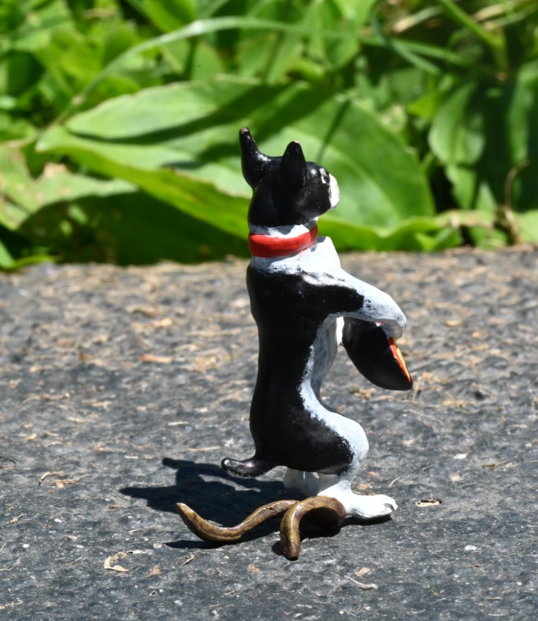 Austrian Vienna Cold Painted Bronze Figure of Boston Terrier Playing Mandolin4