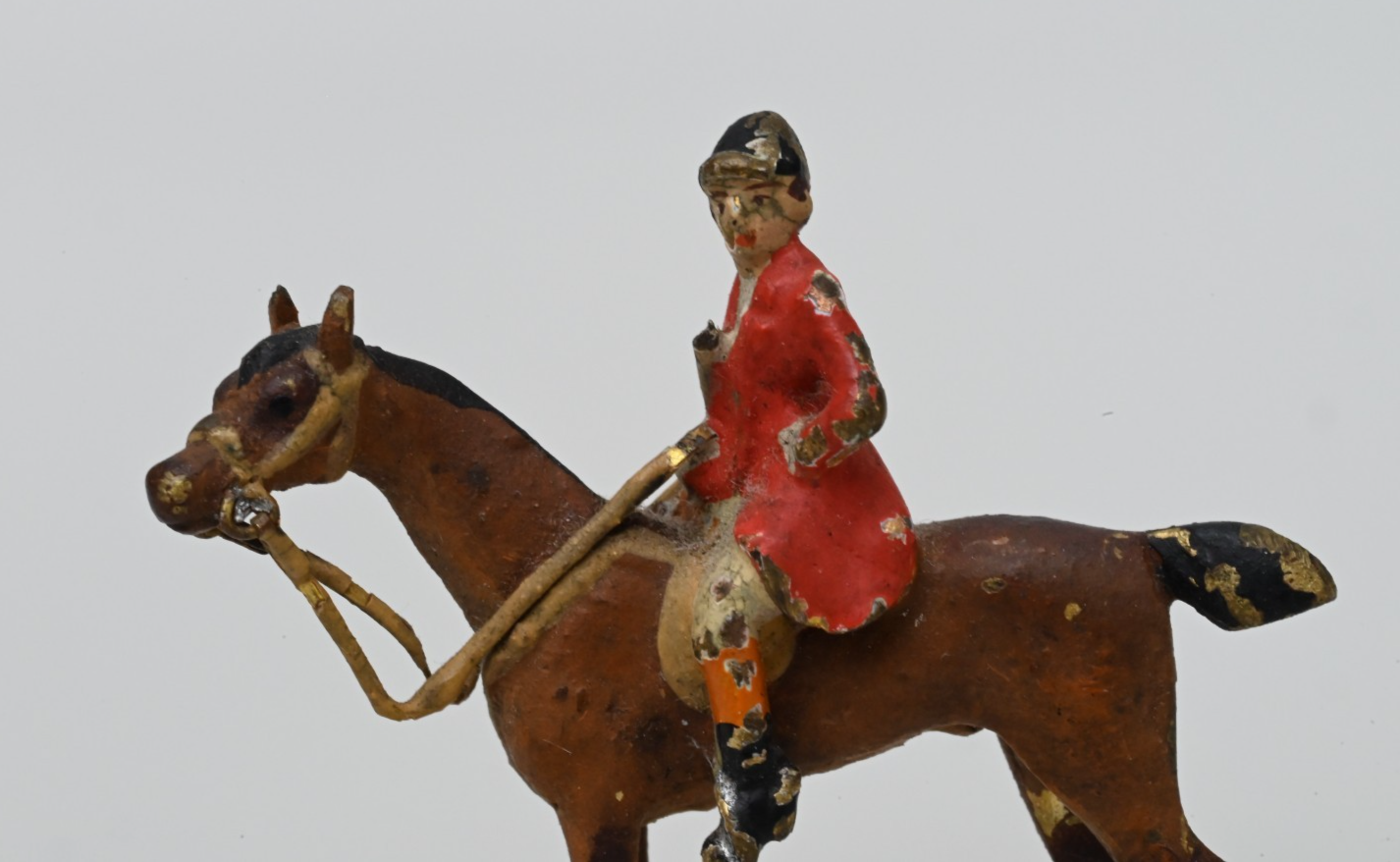Miniature Antique Austrian Vienna Cold Painted Bronze Fox Hunt Figural Group9