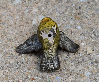 Early Antique 1900s Austrian Vienna Cold Painted Bronze of Colorful Flying Bird 9