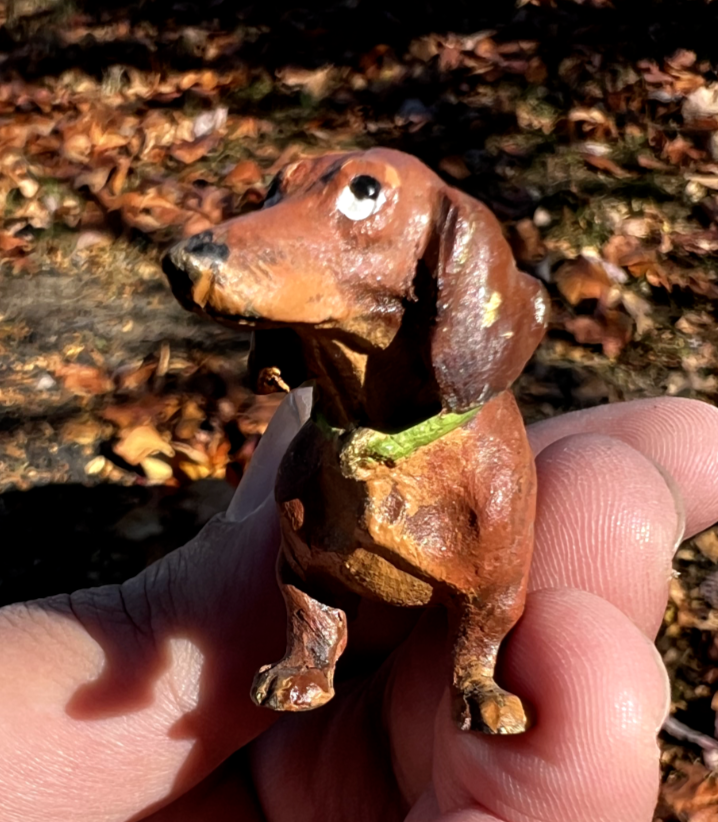 Gorgeous Antique Austrian Vienna Cold Painted Bronze Figure of  Dachshund Dog11