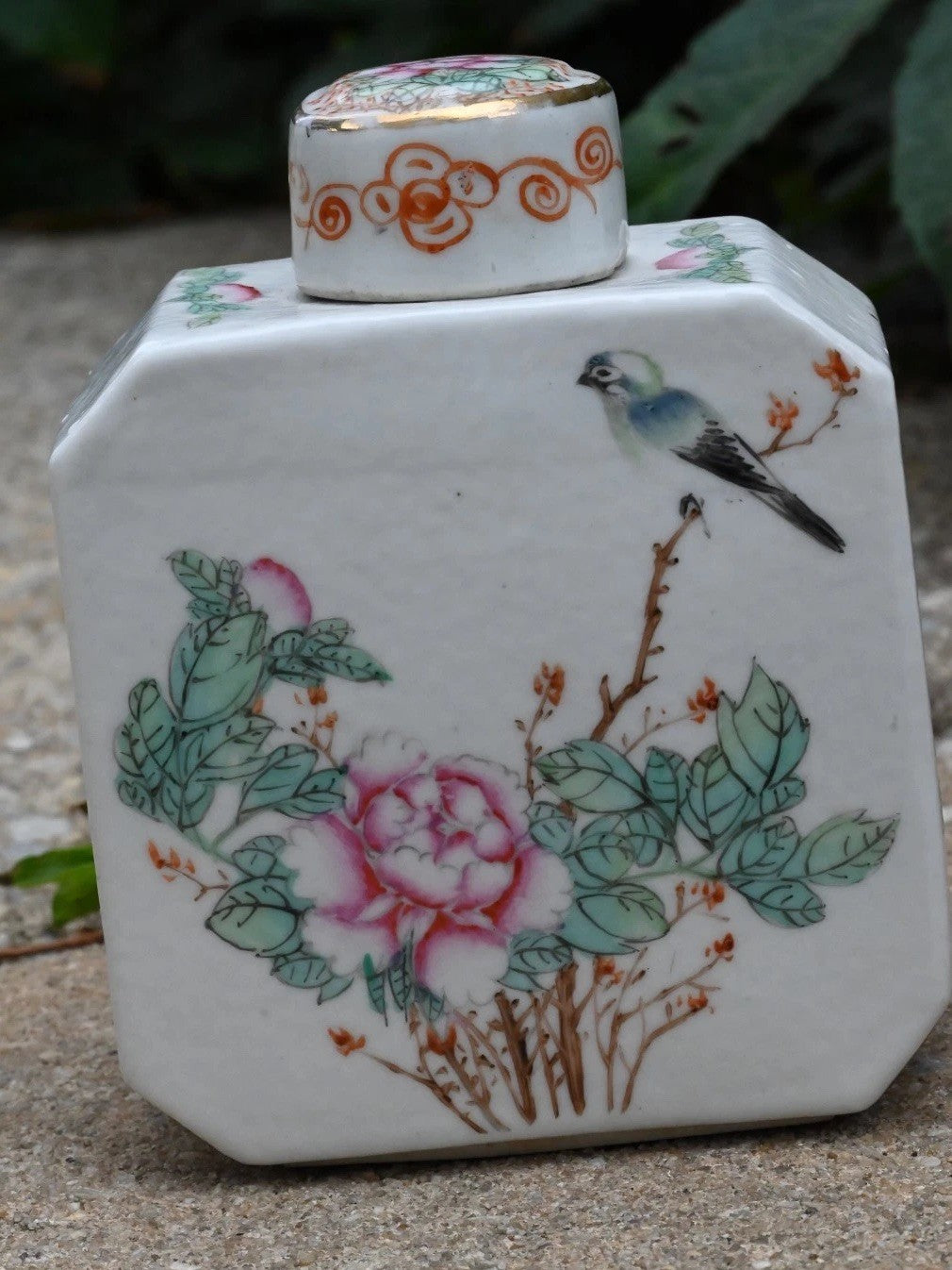 Rare 1900s Chinese Famille Rose Porcelain Tea Containers By Huacha Co. *Marked*4