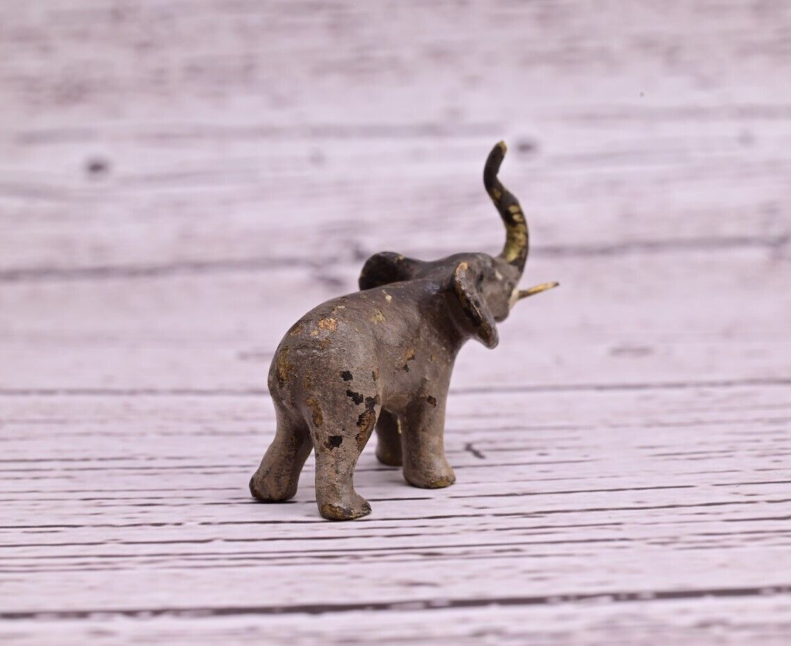 Awesome Antique Austrian Vienna Cold Painted Bronze Figure of Tiny Elephant8
