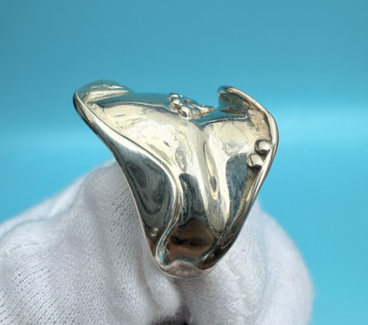 Vintage Hagit Gorali 925 Sterling Silver Organic Design Statement Ring1
