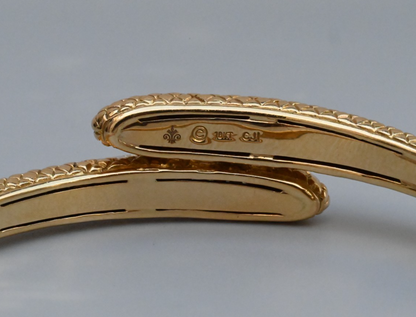 Stunning 18K Gold & Natural Diamonds Snake Bracelet Designer Andrea Candela CJI6
