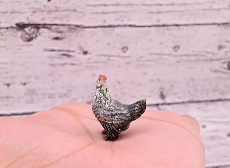 Awesome Antique Austrian Vienna Cold Painted Bronze Figure of Cute Small Chicken4