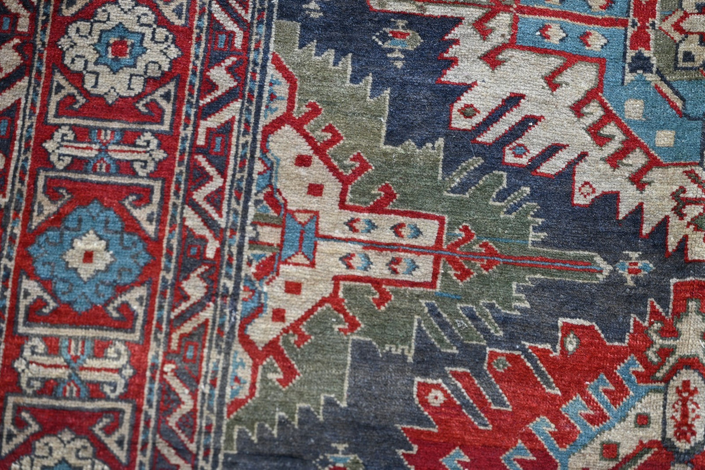Gorgeous Handmade Mid - 20th Century Caucasian Kazak 6' x 4' Area Rug15