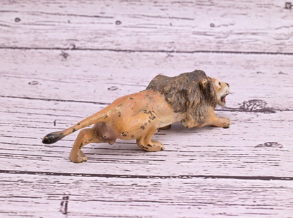Stunning Antique Austrian Vienna Cold Painted Bronze of Lion Ready to Attack7