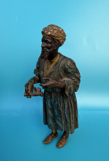 Antique Franz Bergman Austrian Vienna Cold Painted Bronze Figure of Bedouin Arab6