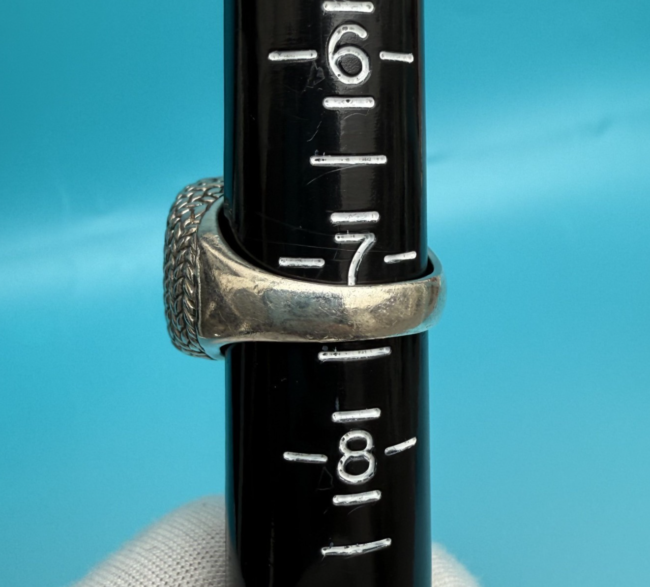 Retired Silpada Sterling Silver Hammered Braided Square Dome Ring4